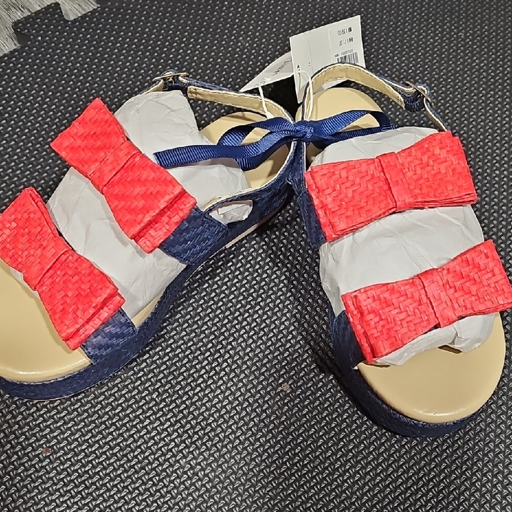 Janie & Jack Sandals with Red and Blue Accents